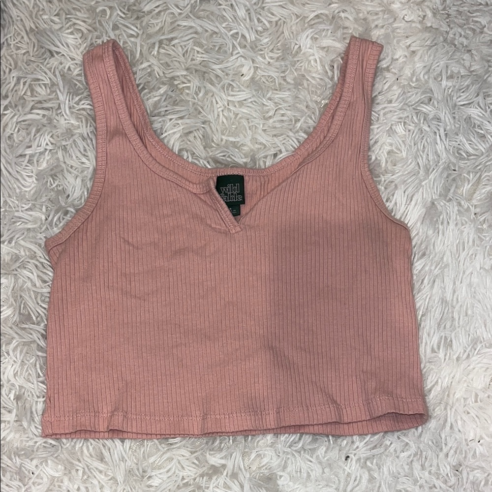 Wild Fable Pink Sleeveless Ribbed Tank Top